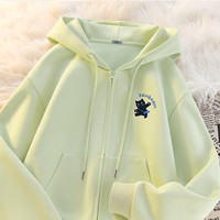 雪中飞 SNOWFLYING开春卫衣外套女2025春季轻薄款连帽开衫短款上衣PC 豆绿色788F 155/80A