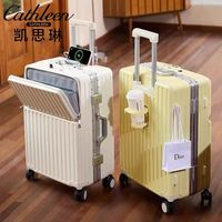凯思琳多功能拉杆箱前置开口大容量旅行箱行李箱万向轮密码箱