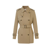 【朗姿Basic衣橱】法式复古正肩高级感气质外套2024春风衣女 黑色2 2XL