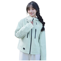 CAMEL骆驼(CAME)【白鹿同款】硬壳冲锋衣女单层外套24新款防水防风衣登山服男