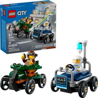 LEGO 乐高 城市系列 60459 飞机车 x 医院床车竞速套装