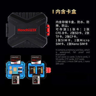  HONCHITEC/宏驰 读速2500MB/s CFexpress Type-B存储卡 卡盒  1TB