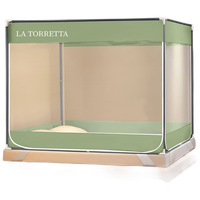 La Torretta蚊帐 婴儿防摔蚊帐架1.8x2米 A类家用三开门加粗承重支架床围