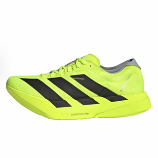 adidas 阿迪达斯 Adios Pro 4 男子马拉松碳柱跑鞋 JR6364 亮柠檬黄/黑色/浅银 41