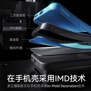 京工智造 强抗指纹 荣耀Magic7手机壳  PC+TPU+铝合金 透白