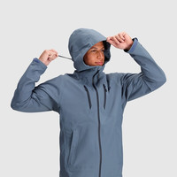 Outdoor Research轻量透气 MicroGravity AscentShell 防风雨OR男耐磨硬壳冲锋衣 蓝灰/Nimbus S