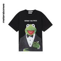 美特斯邦威款MTEE迪士尼狮子王卡通满印短袖T恤夏季男宽松T恤 V款-影黑