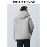 UR冬季新款男时尚简约休闲抽绳连帽外套羽绒服UMU140045