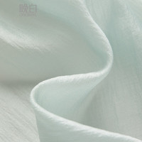 晚白【直降】2025夏款时尚短袖休闲纯色气质新中式莱赛尔衬衫女 云水蓝 S