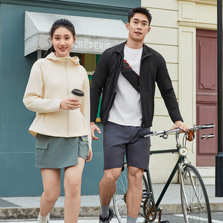 探路者（TOREAD）户外软壳衣男女透气舒适休闲户外弹力速干功能外套春夏款 男-TAEEBM81704黑色 XXL