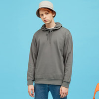 美特斯邦威叠穿连帽卫衣男春秋校园宽松潮流男士纯色卫衣 热情橙 S 165 88A 165/S