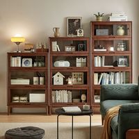 林氏家居实木脚书柜带门组合柜储物柜客厅家用落地林氏木业