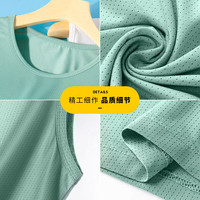 班尼路(Baleno)冰丝背心男夏季冰感无袖上衣男士网眼运动透气速干潮流痞帅坎肩 黑/JPB白圈AX L(110-130斤)