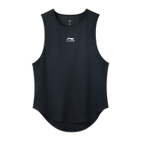 李宁(LI-NING)运动背心男夏季篮球训练服男士健身吸汗田径跑步打底速干无袖t恤 速干背心-黑色【单件装】 L 码/推荐170-175cm