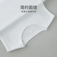 猫人男士背心男95棉氨纯色打底汗衫吸汗透气运动背心男无袖T恤宽肩款 【宽肩款】白 XXL