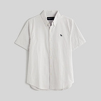 Abercrombie & Fitch 男装 经典小麋鹿美式通勤短袖牛津衬衫 KI125-4043