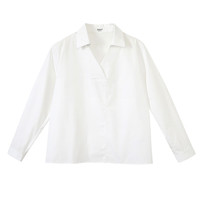 茵曼（INMAN）法式通勤白衬衫女2024春秋季气质高级感舒适长袖衬衣 白色 S
