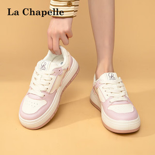 拉夏贝尔（La Chapelle）女鞋厚底板鞋女秋季百搭软底休闲星星鞋低帮轻便运动鞋子女