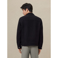 GXG奥莱 多色翻领短大衣 23年冬季 黑色 175/L