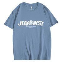 FG真维斯男女同款夏季男士衣服男生体恤男上衣纯棉短袖T恤衣服KCP XS B款KC-32-173A43卡其-趣味字母