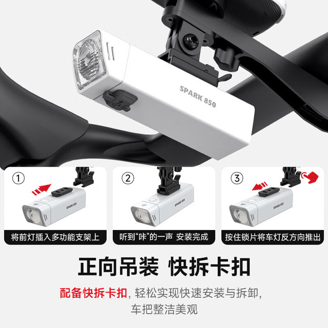 自行车灯前灯夜行前灯山地公路车强光手电筒骑行配件