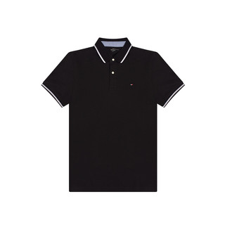 TOMMY HILFIGER男士短袖POLO 78J8752商务商场 S 78J8752-001黑色