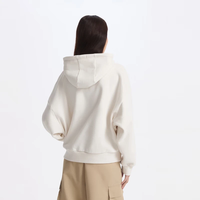 GAP女装秋季款经典logo碳素磨毛抓绒休闲连帽衫卫衣634443 米白色 165/84A(M)亚洲尺码