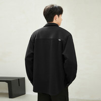 gxgjeansgxg.jeans男装 2024年冬季新款宽松休闲翻领长袖衬衫简约衬衣