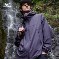 Mizuno美津浓25网眼透气连帽冲锋衣运动休闲防晒服K2CE53Y2 36/幻影紫 2XL