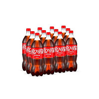 可口可乐 Coca-Cola 汽水可口可乐味1L*12瓶