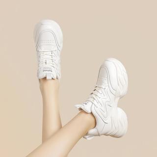 春夏轻便老爹鞋女日常简约风休闲鞋小白鞋舒适显脚小运动鞋厚底鞋