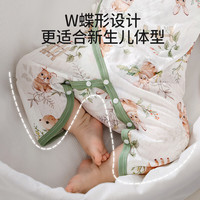 欧孕（OUYUN）婴儿蝴蝶衣春夏斜襟衣服初生宝宝连体衣薄款哈衣小月龄睡衣 珊瑚深海 66cm
