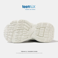 天美意童鞋女童老爹鞋2024春夏季透气网面鞋纽扣运动跑步鞋子中大童 208黑色 33 33码