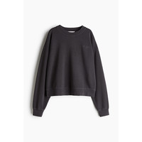 HM女士精品春季字母图案卫衣1269562 深灰色/Atelier Sportif 155/80