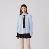 诗凡黎设计感学院风衬衫女小众独特别致活泼俏皮女上衣