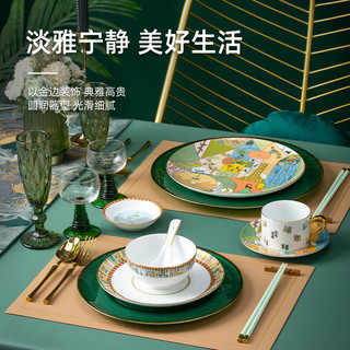 陶溪川景德镇陶瓷一人食中式仪式感家用碗盘子碟餐具套装礼盒