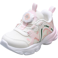 牧童好运莲莲运动鞋2025春季减震女童鞋子洋气网面旋转纽扣鞋 月荷紫 22码