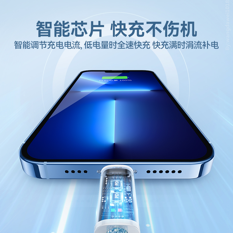 白色2米【双C100W】iPhone15全系通用★可充电脑iPad