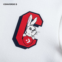 匡威（Converse）儿童装女童长袖T恤秋中大童春装圆领上衣 羽白色 110 /56 【身高104-110cm】