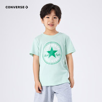 匡威（Converse）匡威儿童装男童短袖T恤2024夏季大童潮牌上衣女童夏装男孩半袖t恤 芦荟绿 140 /68 【身高128-140cm】