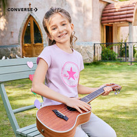 匡威（Converse）匡威儿童装男童短袖T恤2024夏季大童潮牌上衣女童夏装男孩半袖t恤 8992樱花粉 110 /52 【身高98-104cm】