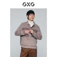 GXG奥莱  驼色时尚拼接设计含羊毛短大衣毛呢外套 23年冬季 驼色 190/XXXL