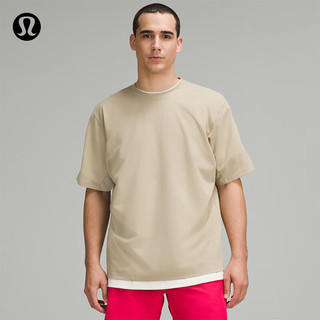 露露乐蒙lululemon丨Pique 男士超宽松款珠地 T 恤 LM3EM5S 指南针卡其色 XL