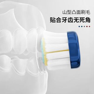 启赋山型凸面牙刷宽头软毛刷家庭装护龈高档清洁大头成人家用 山型凸面刷头 5支 【可独立拆卸】