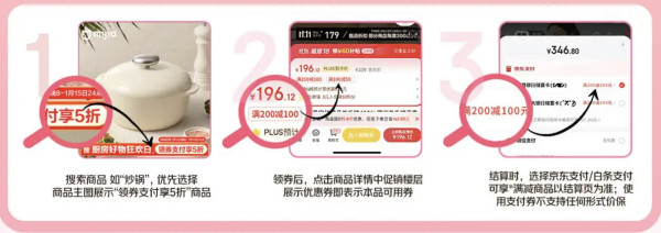 京东 厨房好物狂欢日 领3档5折支付券