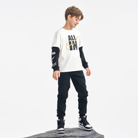 NIKE 耐克童装男女纯棉长袖t恤假两件儿童长t打底衫 棉花糖 160 /80 【身高158-170cm】