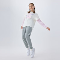 NIKE 耐克童装男女纯棉长袖t恤假两件儿童长t打底衫 樱花粉 110 /52 【身高98-104cm】