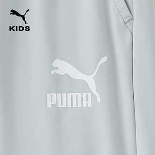 彪马（PUMA）儿童裤子男女童七分裤弹力抗皱凉感舒适时尚休闲裤 晨灰20101 130 cm