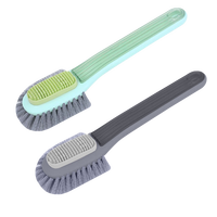 迪普尔双刷头鞋刷无死角去污刷鞋神器软毛不伤鞋麂皮翻毛皮五面鞋刷子