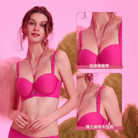 六只兔子内衣女小胸聚拢收副乳不外扩甜美性感多巴胺文胸罩套装 芭比粉 38/85AB